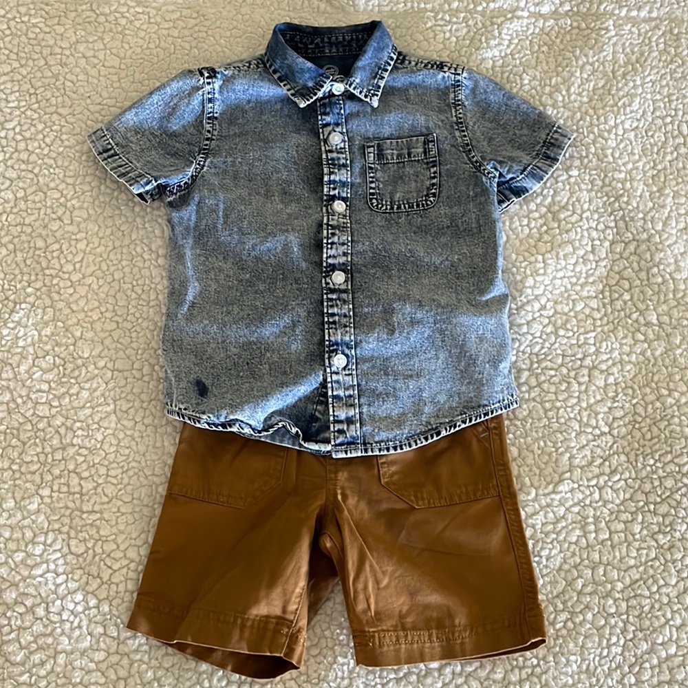 Wonder Nation 3T boy short and shirt set